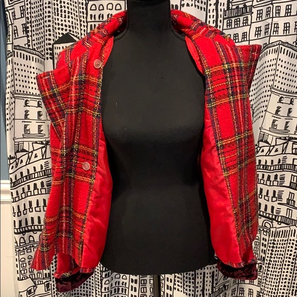 JSJ Petites Stewart Plaid Double Breasted Jacket - Picture 5 of 6
